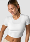ICANIWILL - RECHARGE RIBBED T-SHIRT HVID