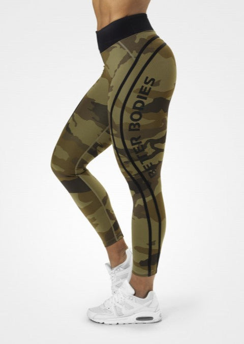 BETTER BODIES – GREEN CAMO HIGH TIGHTS
