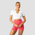 ICANIWILL – RIBBED DEFINE SEAMLESS CROPPED T-SHIRT HVID